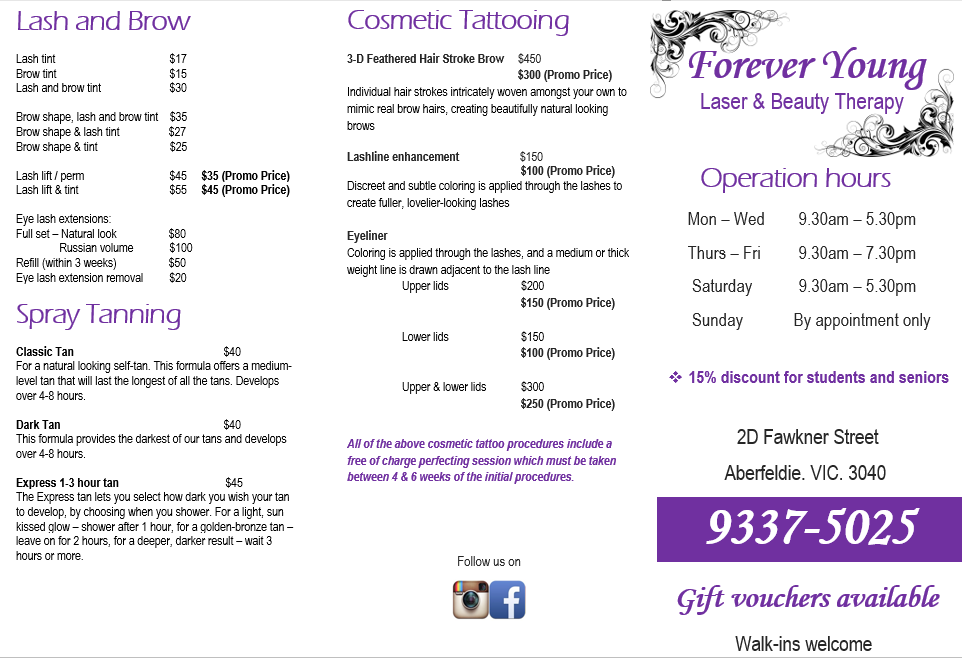 Forever Young Laser & Beauty Therapy | hair care | 2D Fawkner St, Aberfeldie VIC 3040, Australia | 0393375025 OR +61 3 9337 5025