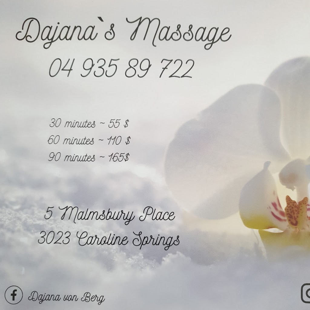 Dajanas Massage |  | 5 Malmsbury Pl, Caroline Springs VIC 3023, Australia | 0493589722 OR +61 493 589 722