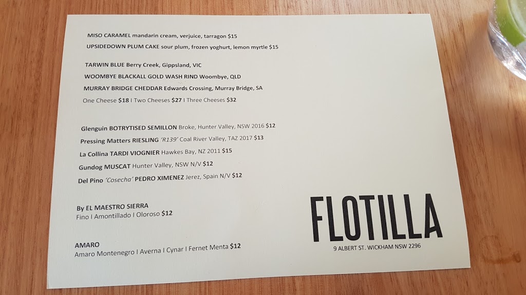 The Flotilla | restaurant | 9 Albert St, Wickham NSW 2293, Australia | 0249653885 OR +61 2 4965 3885