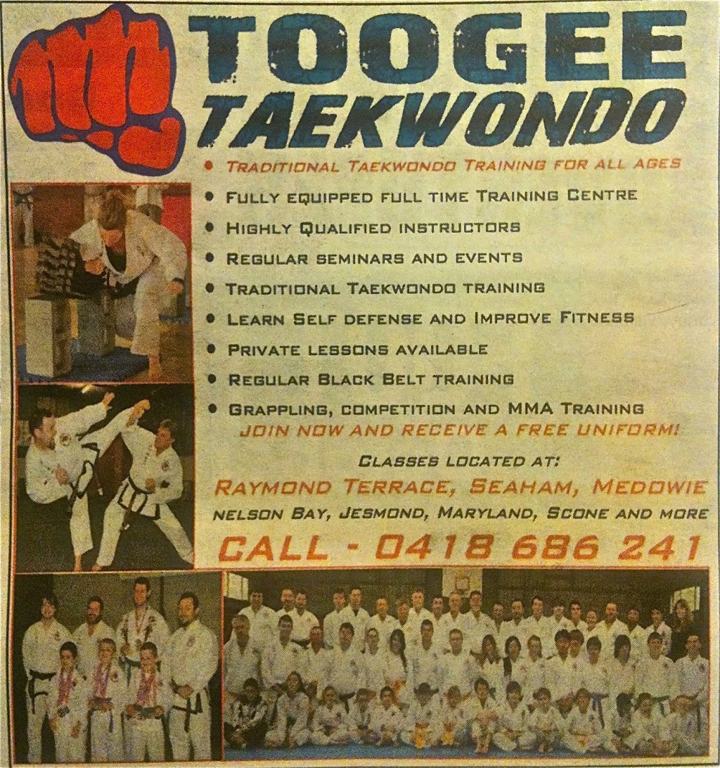 Toogee Tae Kwon Do | gym | 78D Port Stephens St, Raymond Terrace NSW 2324, Australia | 0418686241 OR +61 418 686 241