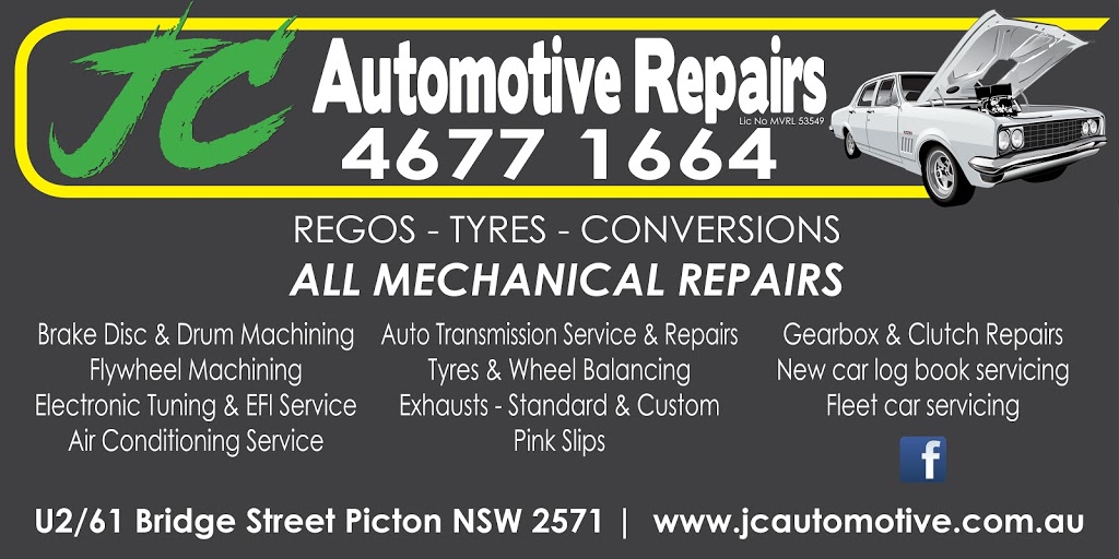 JC Automotive Repairs | car repair | 2/61 Bridge St, Picton NSW 2571, Australia | 0246771664 OR +61 2 4677 1664