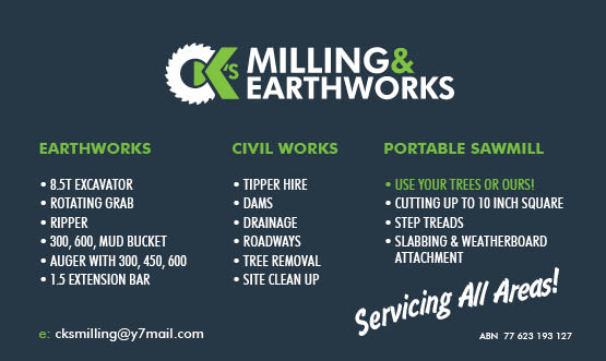 CKs Milling & Earthworks | general contractor | 81 Sykes Rd, Bells Bridge QLD 4570, Australia | 0402333963 OR +61 402 333 963