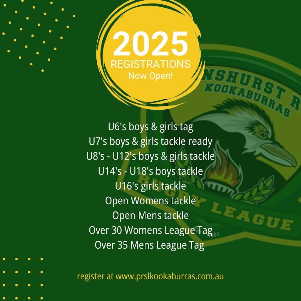 Penshurst RSL Kookaburras Junior Rugby League Club | H.V. Evatt Memorial Park, 1116 Forest Rd, Lugarno NSW 2210, Australia | Phone: 0437 149 326