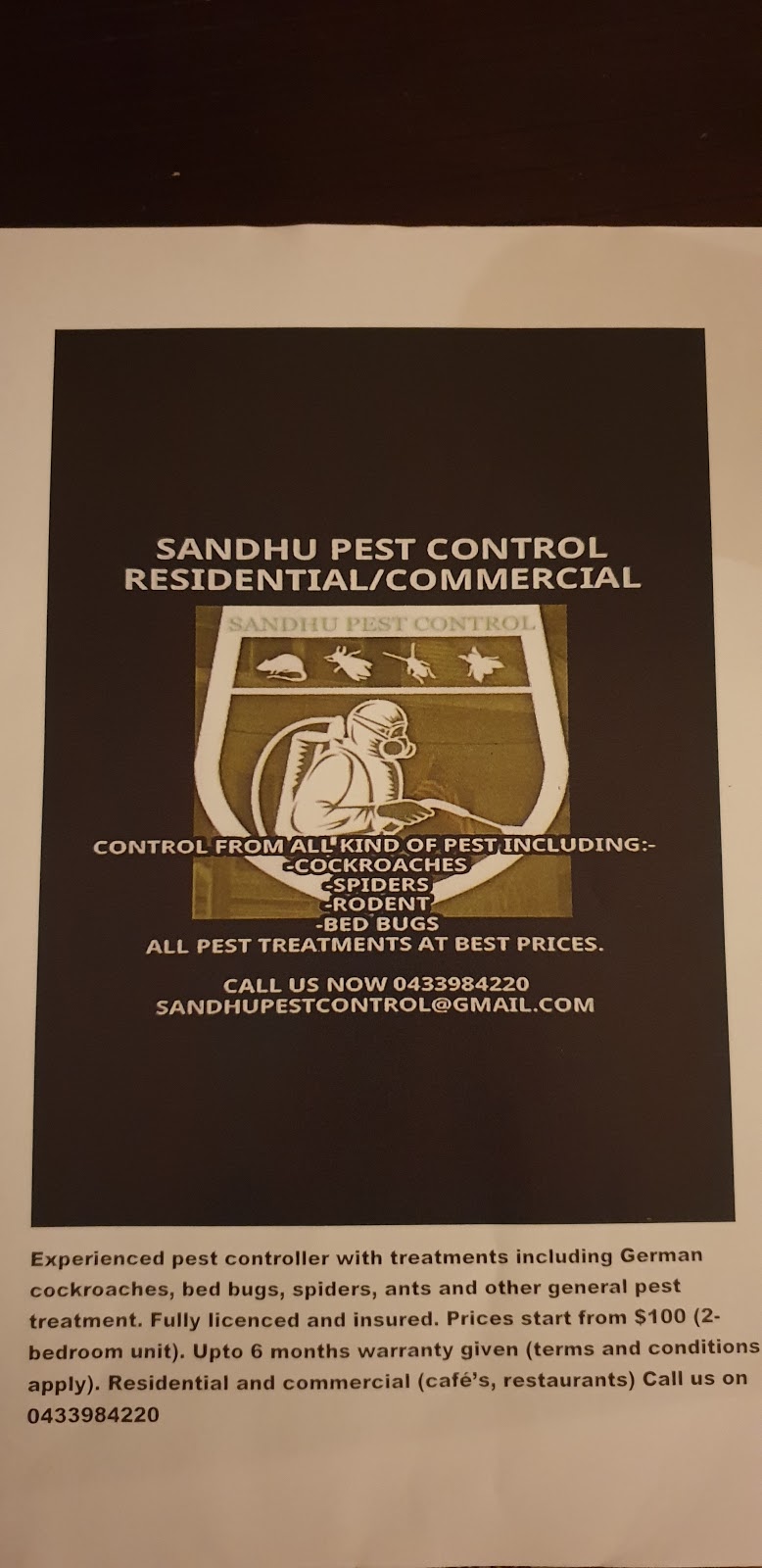 Sandhus Pest Control | home goods store | 39 Maria Lock Grove, Oakhurst NSW 2150, Australia | 0433984220 OR +61 433 984 220