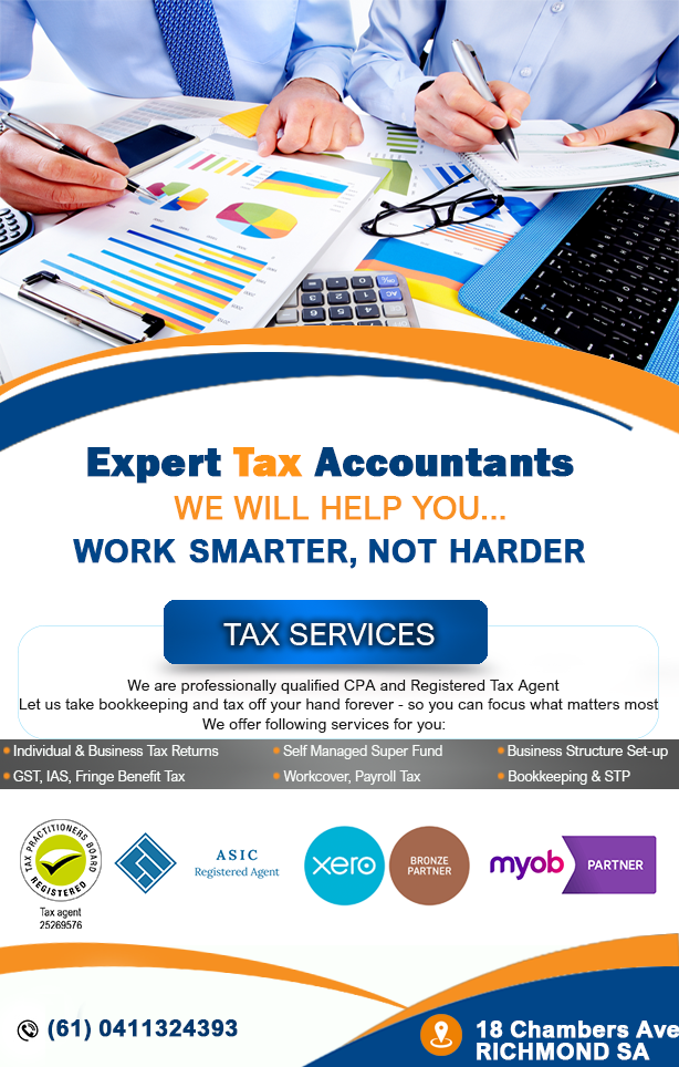 Expert Tax Accountants | 18 Chambers Ave, Richmond SA 5033, Australia | Phone: 0411 324 393