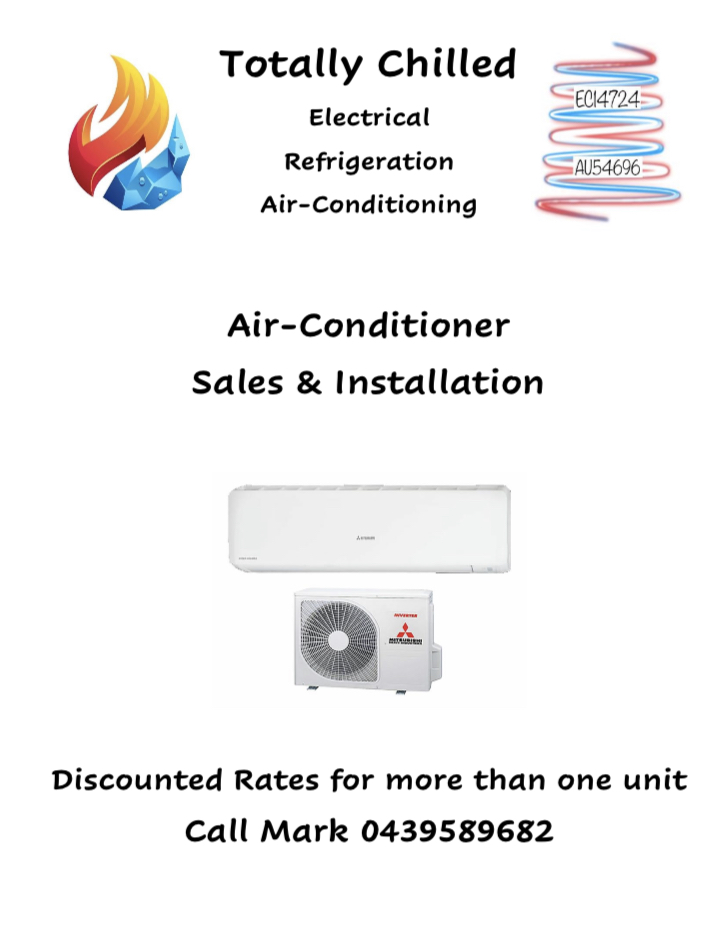 Totally Chilled Electrical Refrigeration Airconditioning | 3 Douglas Pl, Denmark WA 6333, Australia | Phone: 0439 589 682