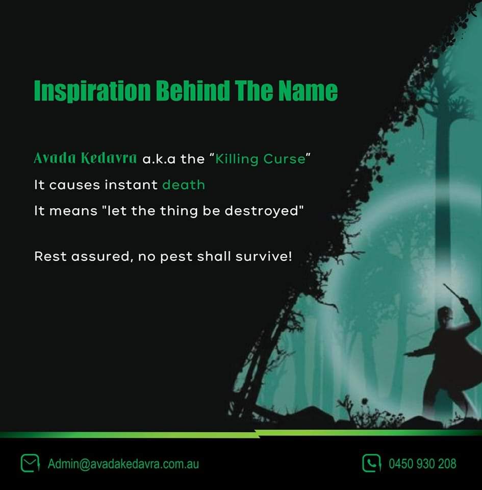 Avada Kedavra Pest Control | 165 Ahern Rd, Pakenham VIC 3810, Australia | Phone: 0450 930 208