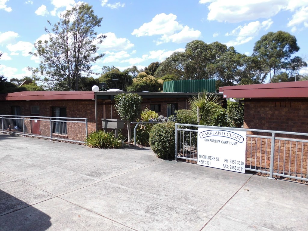 Parkland Close Supportive Accommodation Home | health | 10-14 Childers St, Kew VIC 3101, Australia | 0398533330 OR +61 3 9853 3330