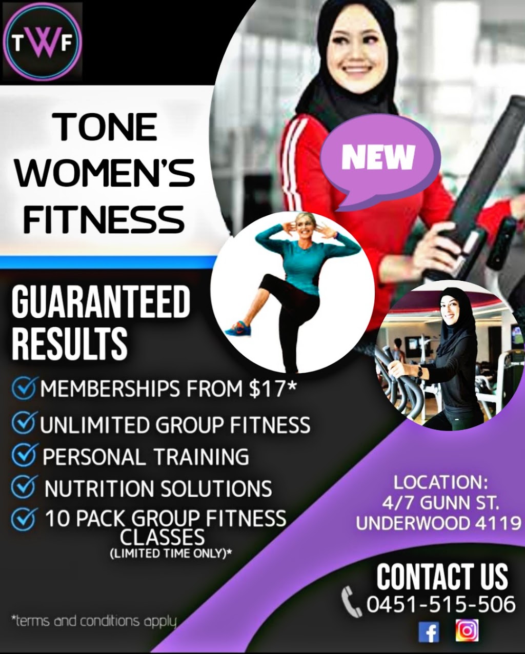 Tone Womens Fitness Gym | Unit 4/7 Gunn St, Underwood QLD 4119, Australia | Phone: 0451 515 506