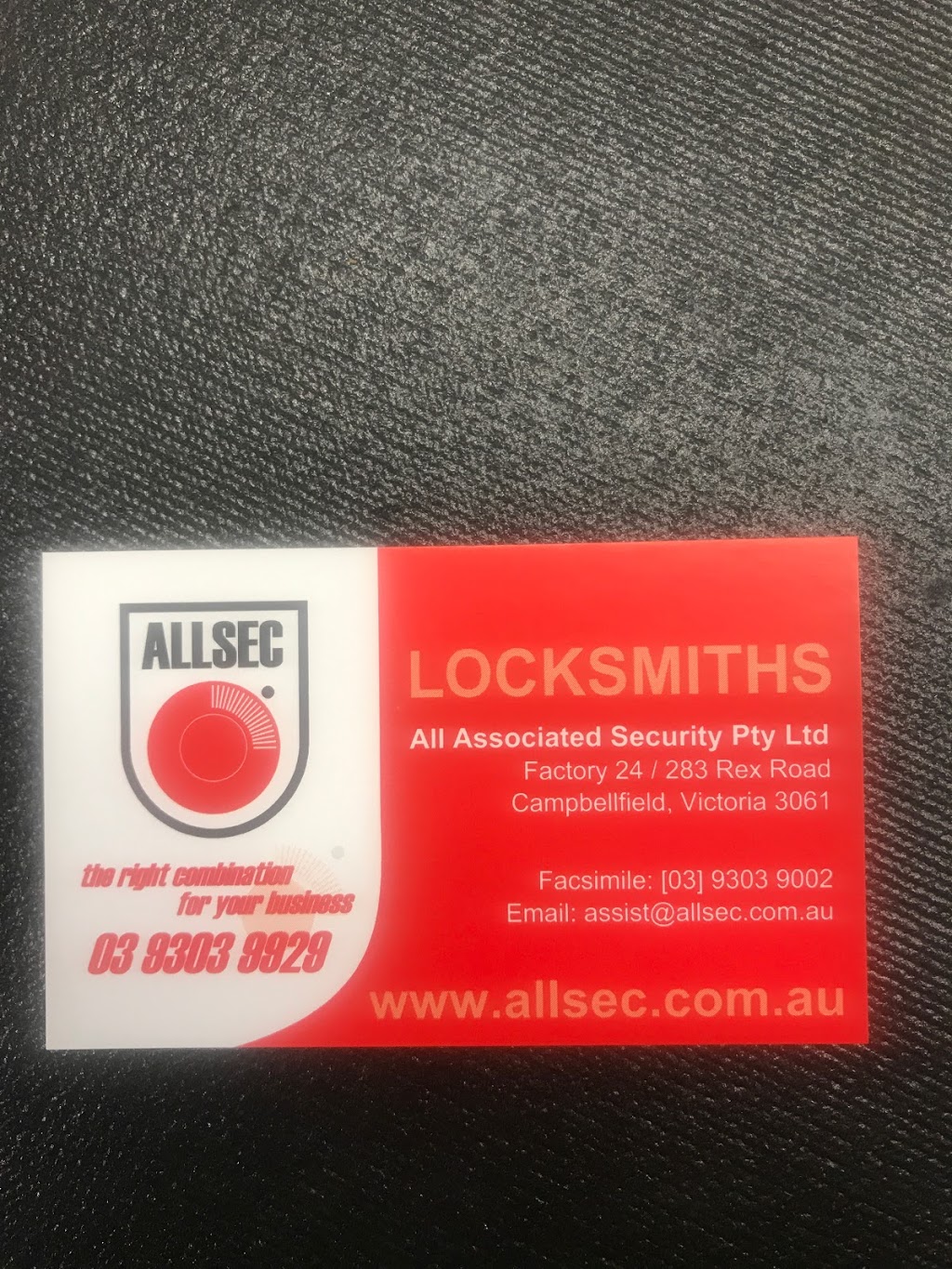 Allsec Locksmiths | locksmith | Factory 24/283 Rex Rd, Campbellfield VIC 3061, Australia | 0393039929 OR +61 3 9303 9929