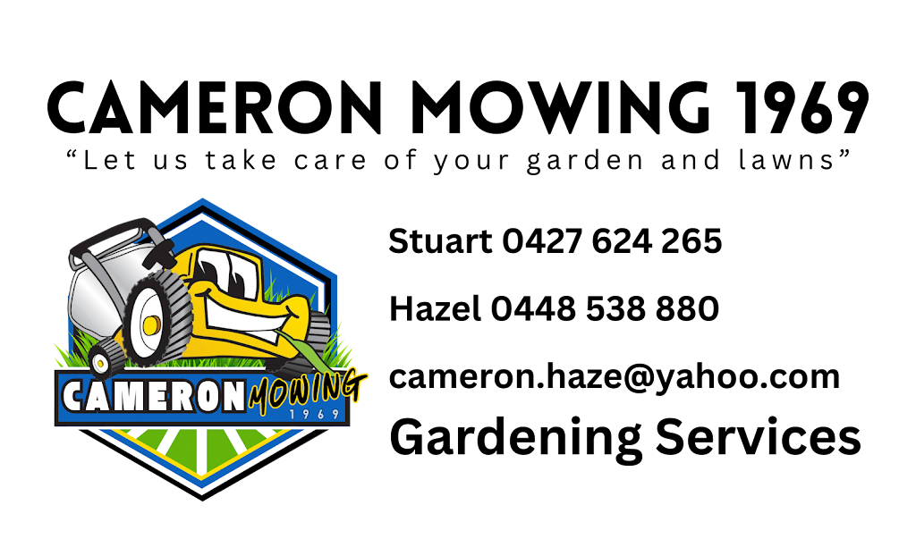 Cameron Mowing 1969 | Box 204 Moonbi, Moonbi NSW 2353, Australia | Phone: 0427 624 265