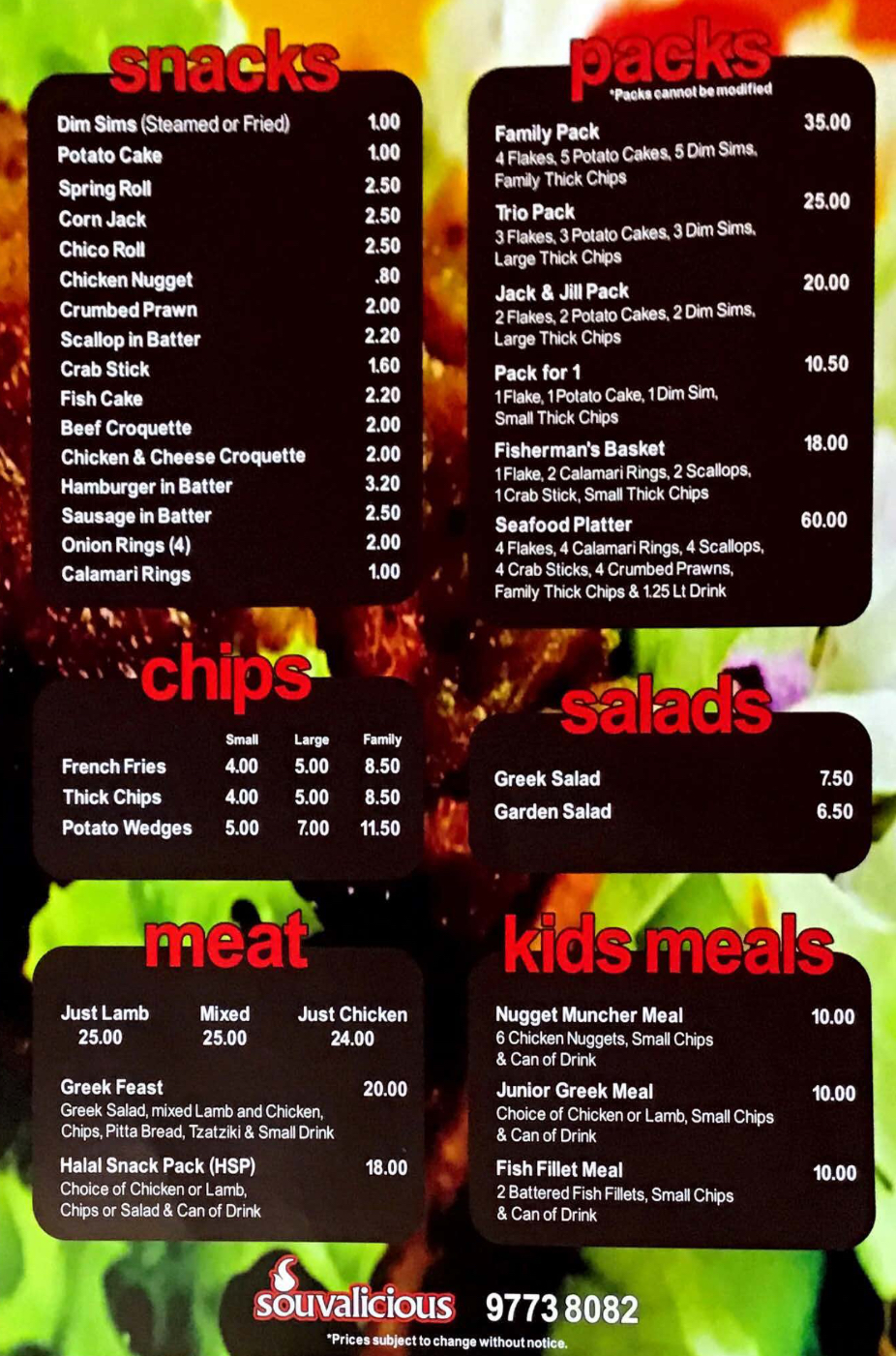 Souvalicious | meal takeaway | 102 Gladesville Blvd, Patterson Lakes VIC 3197, Australia | 0397738082 OR +61 3 9773 8082