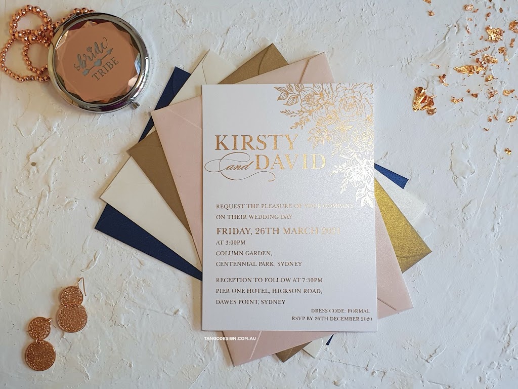 Invitations by Tango Design | store | Peppertree Cct By appointment only or ONLINE, Robina QLD 4226, Australia | 0408344448 OR +61 408 344 448
