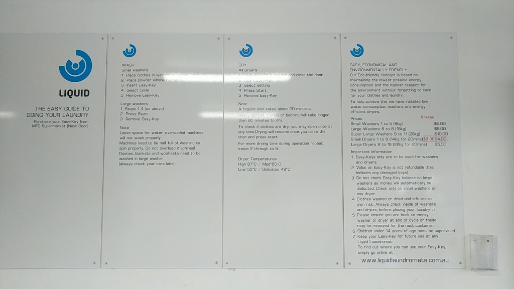 Liquid Self Service Laundromat | laundry | 82 Victoria St, Werrington NSW 2747, Australia | 1300911292 OR +61 1300 911 292