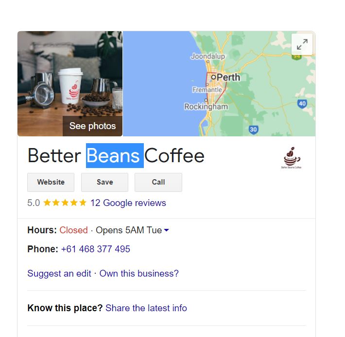 Better Beans Coffee | 750 Armadale Rd, Seville Grove WA 6112, Australia | Phone: 0468 377 495