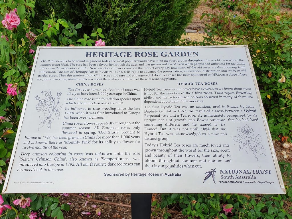 Heritage Rose Garden |  | 4 Petticoat Ln, Penola SA 5277, Australia | 0887372152 OR +61 8 8737 2152