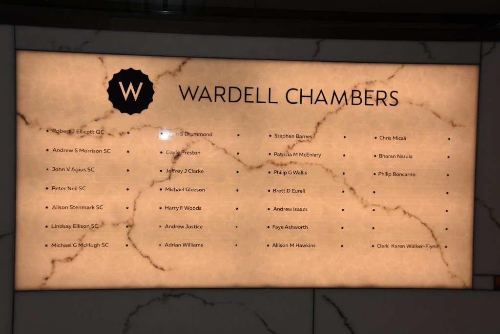 Wardell Chambers | Level 10/111 Elizabeth St, Sydney NSW 2000, Australia | Phone: (02) 9231 3133