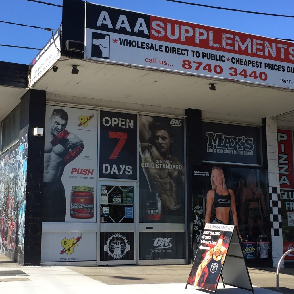 AAA Supplements Knoxfield | health | 1567 Ferntree Gully Rd, Knoxfield VIC 3180, Australia | 0387403440 OR +61 3 8740 3440