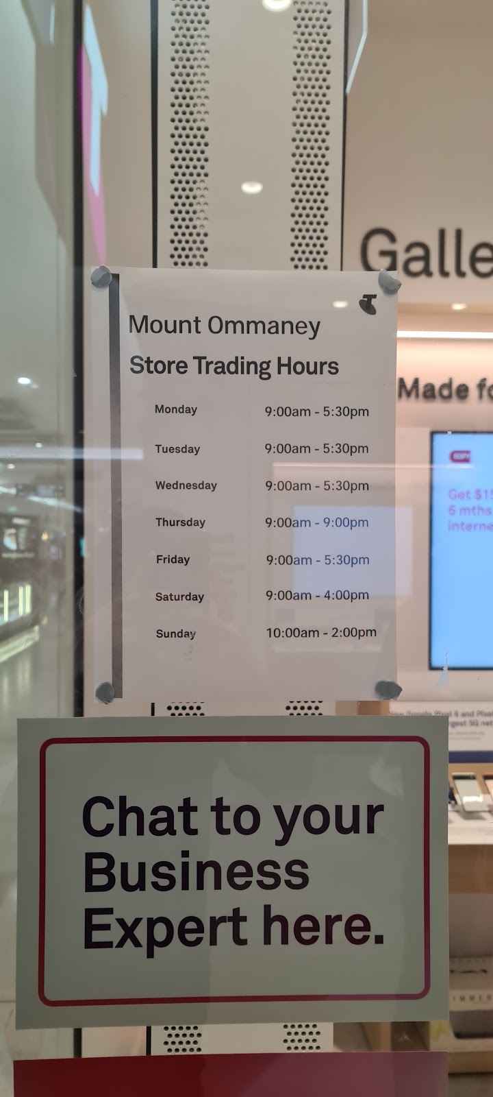 Telstra Mt Ommaney | Shopping Centre, Shop 113/171 Dandenong Rd, Mount Ommaney QLD 4074, Australia | Phone: 1800 571 818