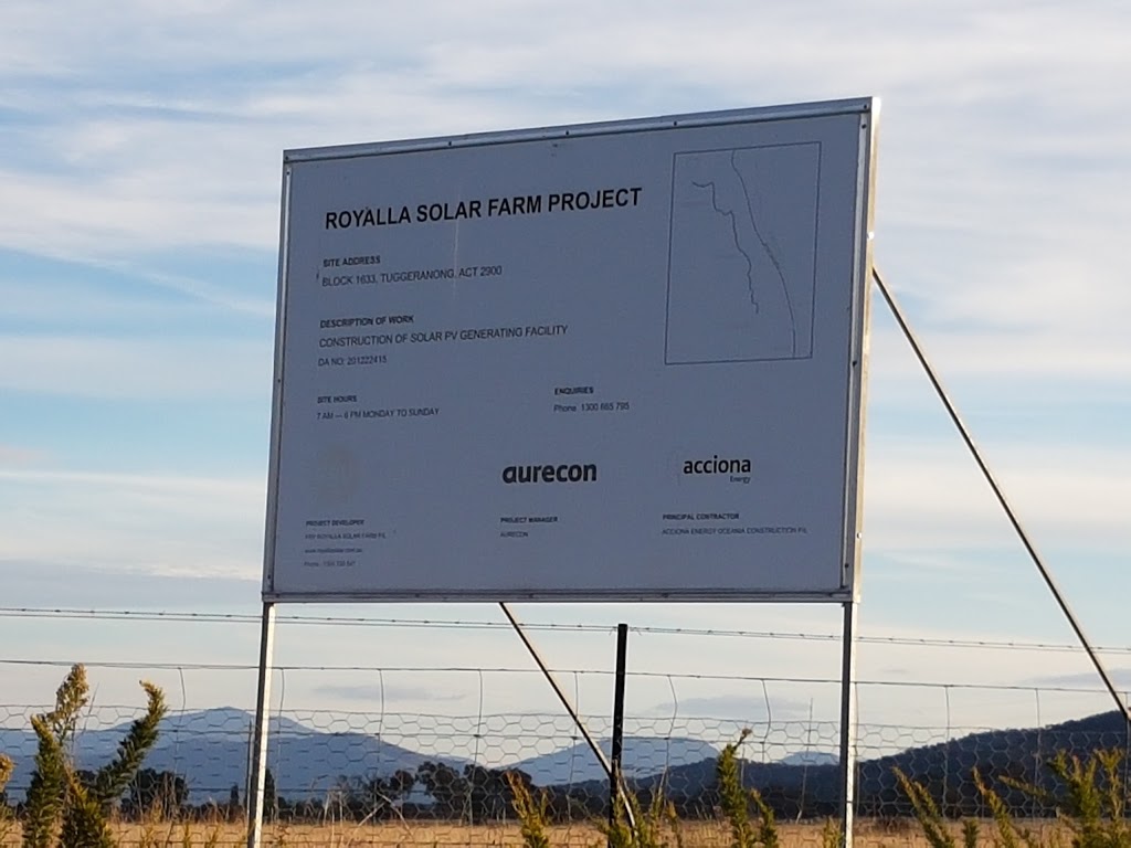Royalla Solar Farm | Australian Capital Territory 2901, Australia | Phone: 1300 720 547