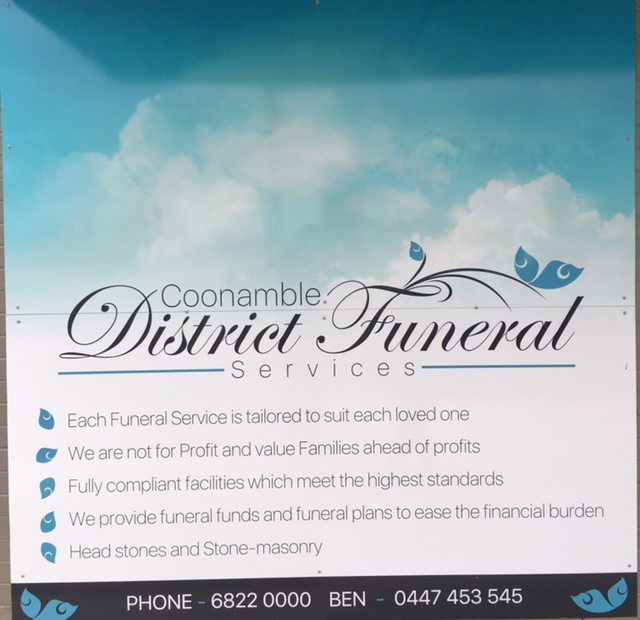 Coonamble District Funeral Services | funeral home | 91 Castlereagh St, Coonamble NSW 2829, Australia | 0447453545 OR +61 447 453 545
