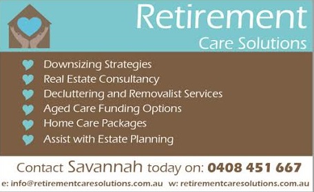 Retirement Care Solutions - Helping Retirees and Seniors Downsiz | 9/149 Colburn Ave, Victoria Point QLD 4165, Australia | Phone: 0408 451 667