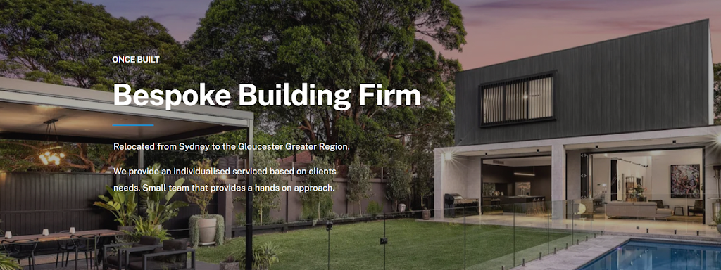 Once Built | 4310 The Bucketts Way, Forbesdale NSW 2422, Australia | Phone: 0448 253 404