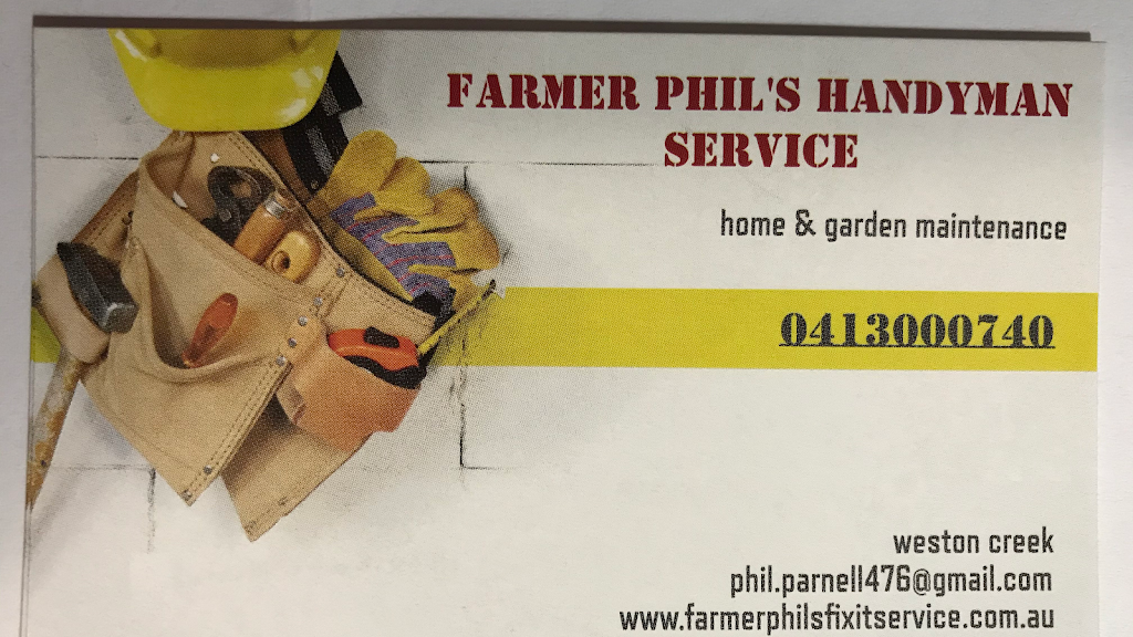 Farmer Phils Handyman Service | general contractor | 8 Rafferty st, Chapman, Canberra ACT 2611, Australia | 0413000740 OR +61 413 000 740