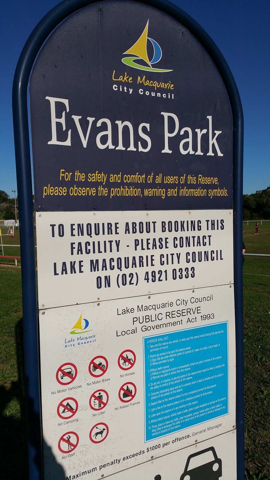 Evans Park | 137 Myall Rd, Cardiff NSW 2285, Australia | Phone: 0439 450 509