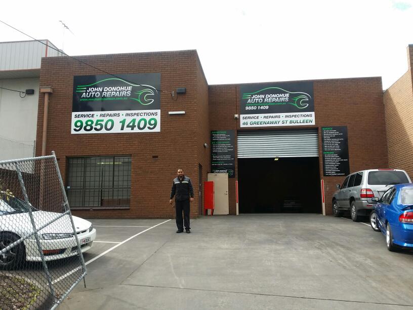 JOHN DONOHUE AUTO REPAIRS | car repair | 46 Greenaway St, Bulleen VIC 3105, Australia | 0398501409 OR +61 3 9850 1409
