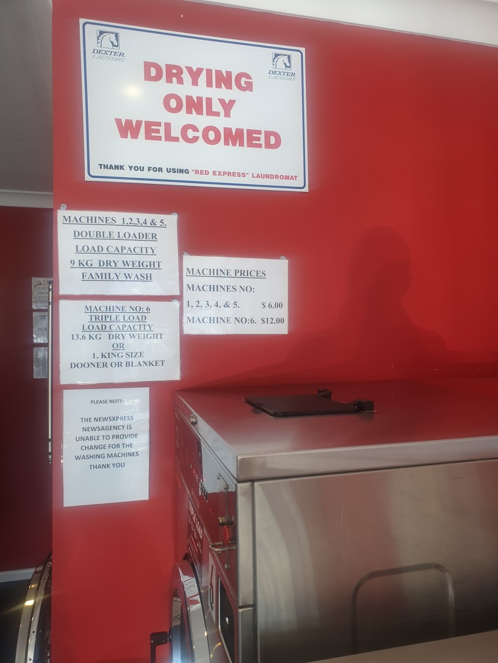 Cooma Red Express Laundromat | 164 Sharp St, Cooma NSW 2630, Australia | Phone: 0414 395 629