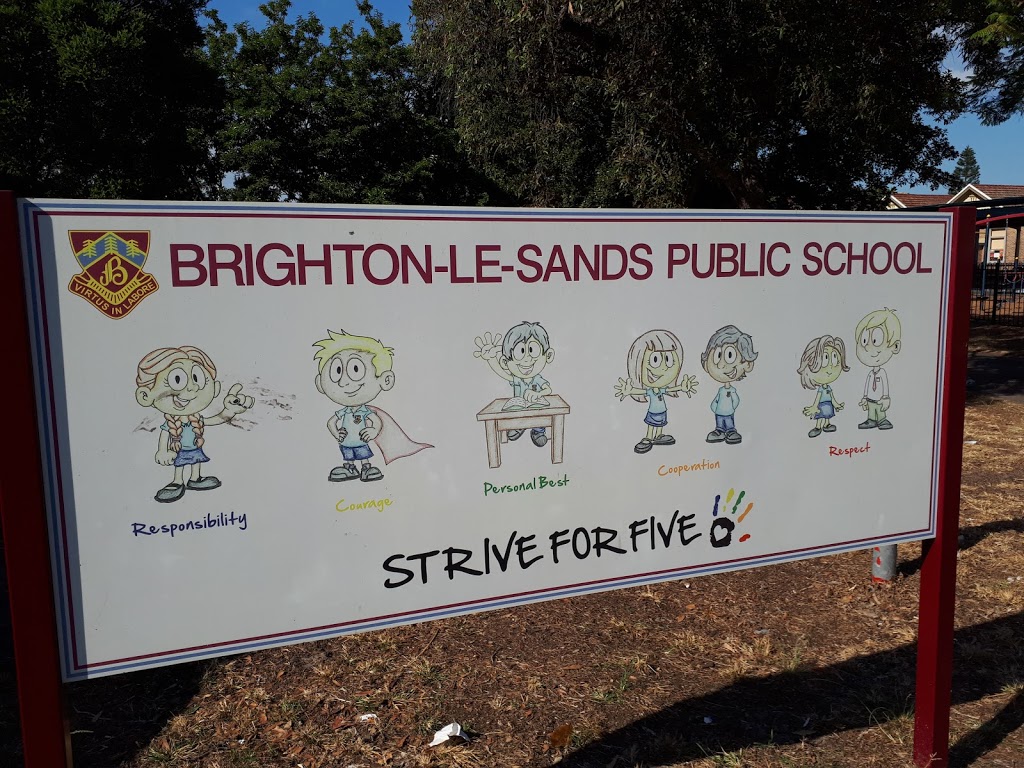 Brighton-Le-Sands Public School | school | 35 Crawford Rd, Brighton-Le-Sands NSW 2216, Australia | 0295675449 OR +61 2 9567 5449