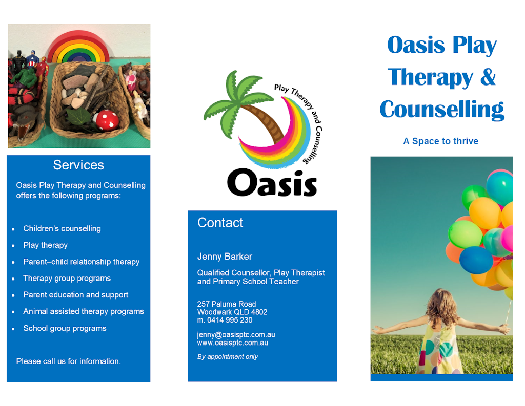 Oasis Play Therapy and Counselling | health | 257 Paluma Rd, Woodwark QLD 4802, Australia | 0414995230 OR +61 414 995 230