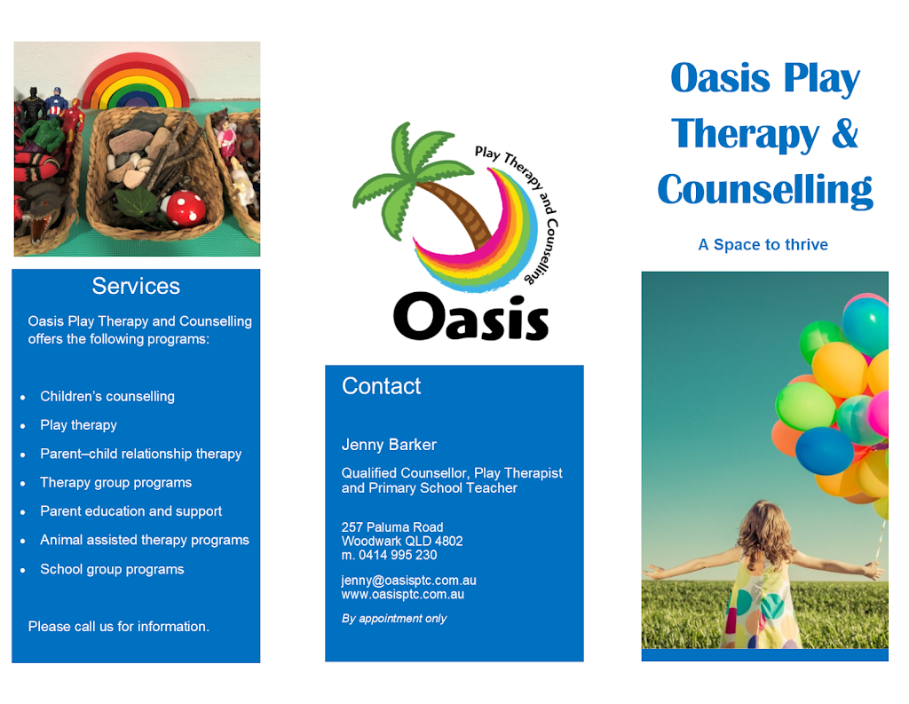 Oasis Play Therapy and Counselling | 257 Paluma Rd, Woodwark QLD 4802, Australia | Phone: 0414 995 230