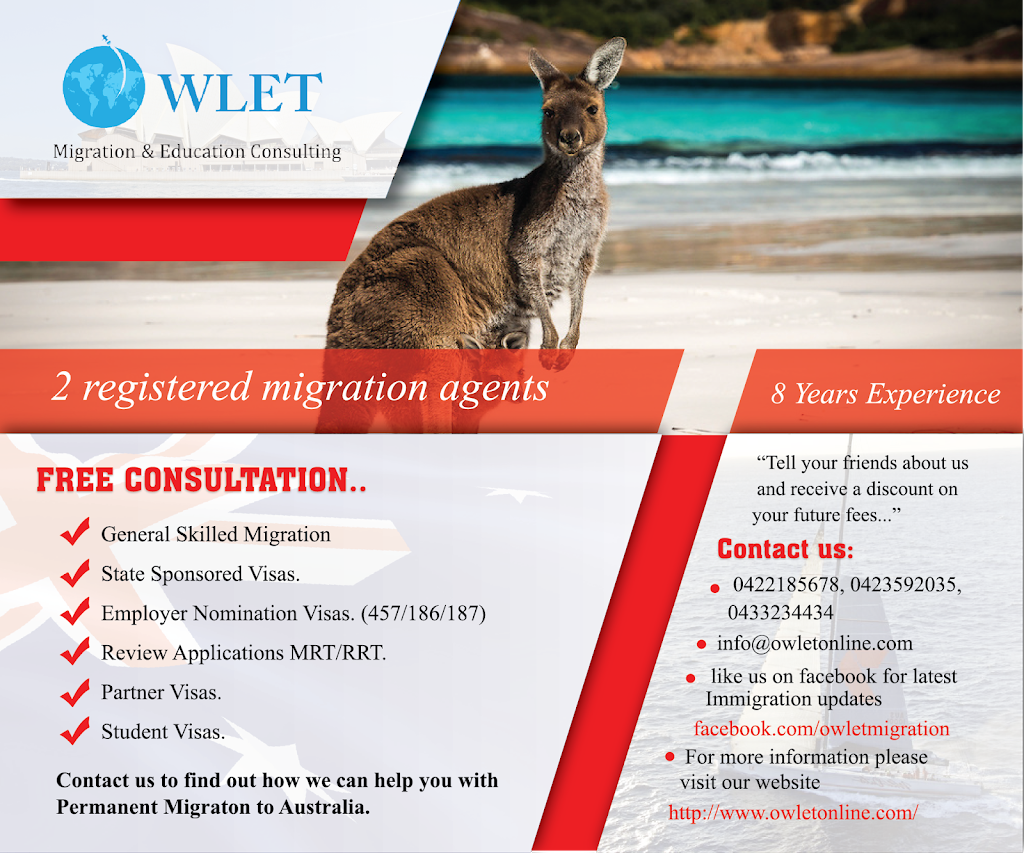 Owlet Migrations & Education Consulting | lawyer | 1/861 Sydney Rd, Brunswick VIC 3056, Australia | 0393862654 OR +61 3 9386 2654
