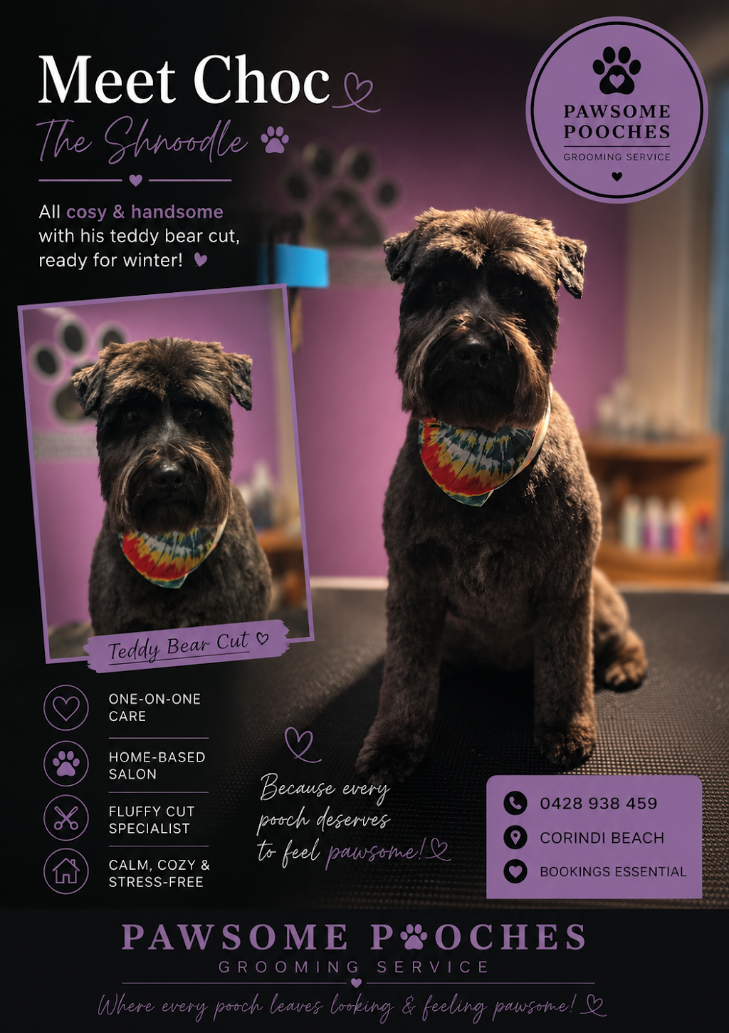 Pawsome pooches grooming service | 123 Pacific St, Corindi Beach NSW 2456, Australia | Phone: 0428 938 459