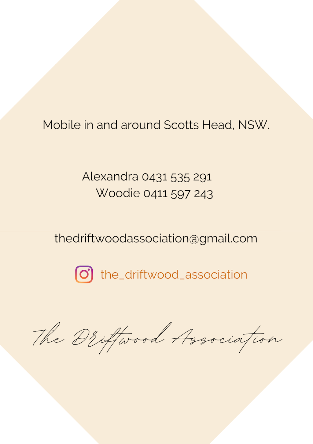 The Driftwood Association |  | 36 Waratah St, Scotts Head NSW 2447, Australia | 0431535291 OR +61 431 535 291