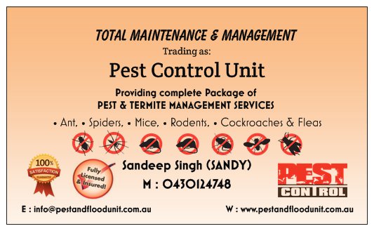 Pest Control Unit | home goods store | 2 Leander St, Footscray VIC 3011, Australia | 0430124748 OR +61 430 124 748