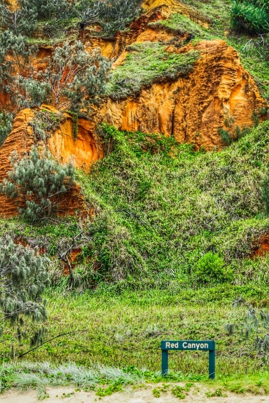 Red Canyon | tourist attraction | Fraser Island Beach Track, Fraser Island QLD 4581, Australia | 137468 OR +61 137468