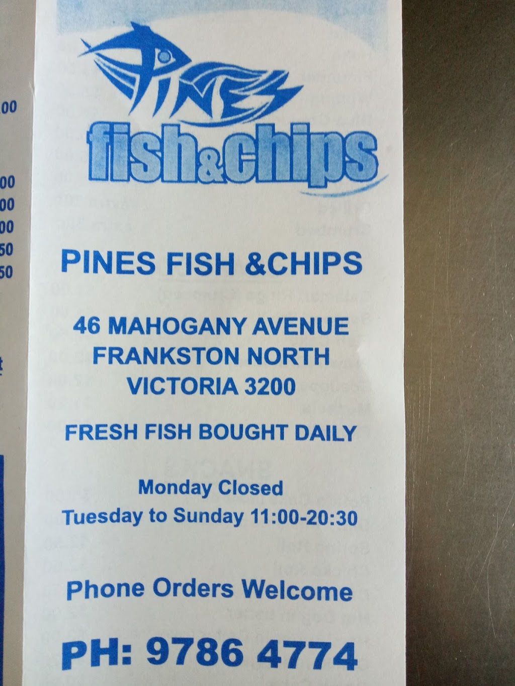 Mahogany Takeway Fish & Chip Shop | meal takeaway | 46 Mahogany Ave, Frankston North VIC 3200, Australia | 0397864774 OR +61 3 9786 4774