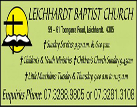 Leichhardt Baptist Church | 59 Toongarra Rd, Leichhardt QLD 4305, Australia | Phone: 0413 094 800