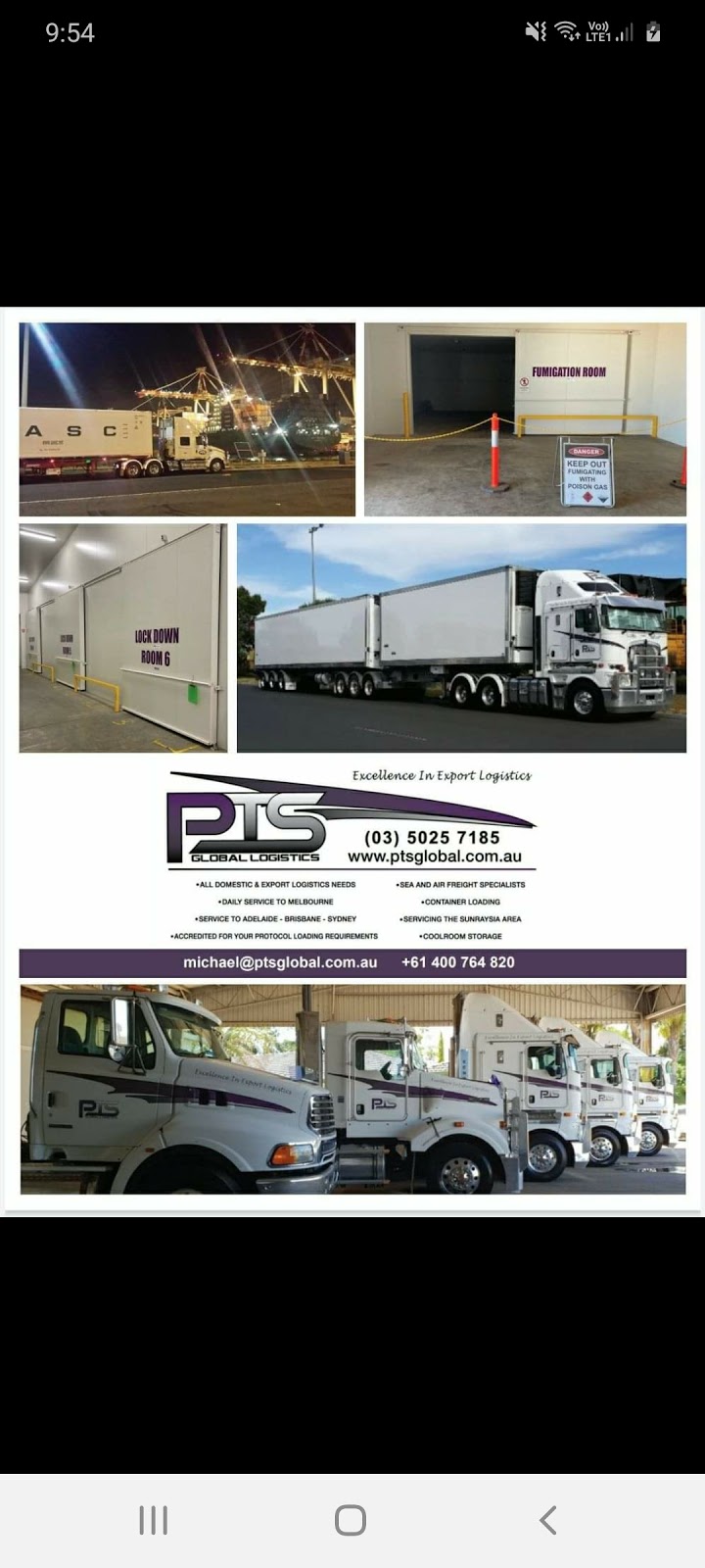 PTS Global Logistics | 561 Dow Ave, Irymple VIC 3498, Australia | Phone: (03) 5025 7185