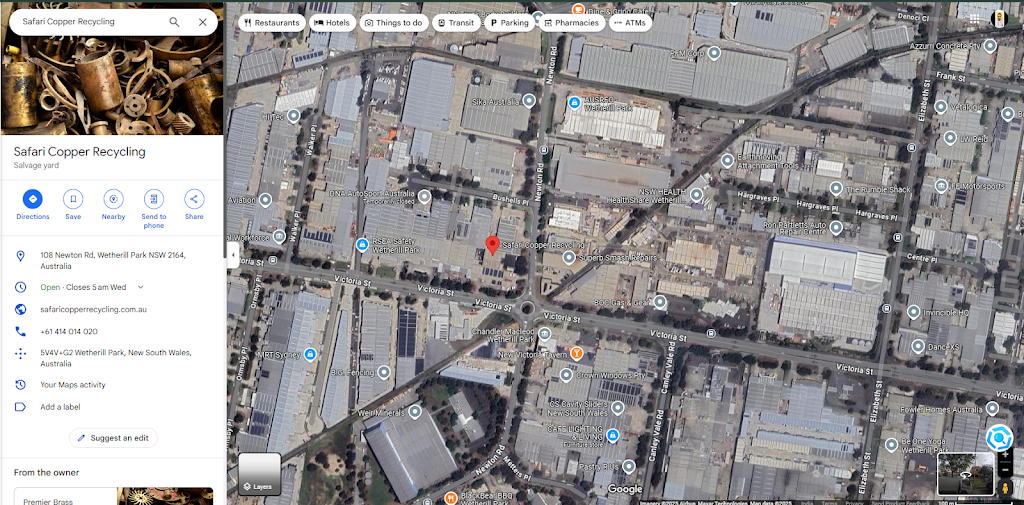 Safari Copper Recycling | 108 Newton Rd, Wetherill Park NSW 2164, Australia | Phone: 0414 014 020