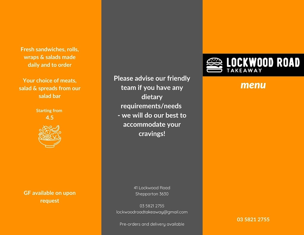 Lockwood Road Takeaway | meal takeaway | 41 Lockwood Rd, Shepparton VIC 3630, Australia | 0358212755 OR +61 3 5821 2755