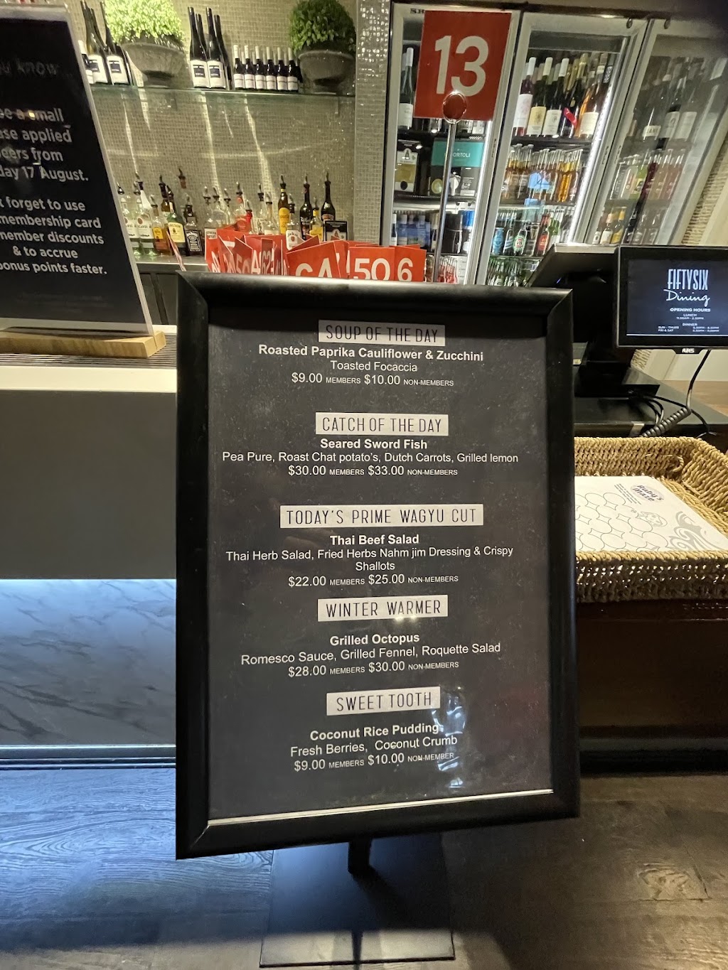 Fifty six dining | 1 Liddell St, Shellharbour NSW 2529, Australia | Phone: (02) 4296 7155