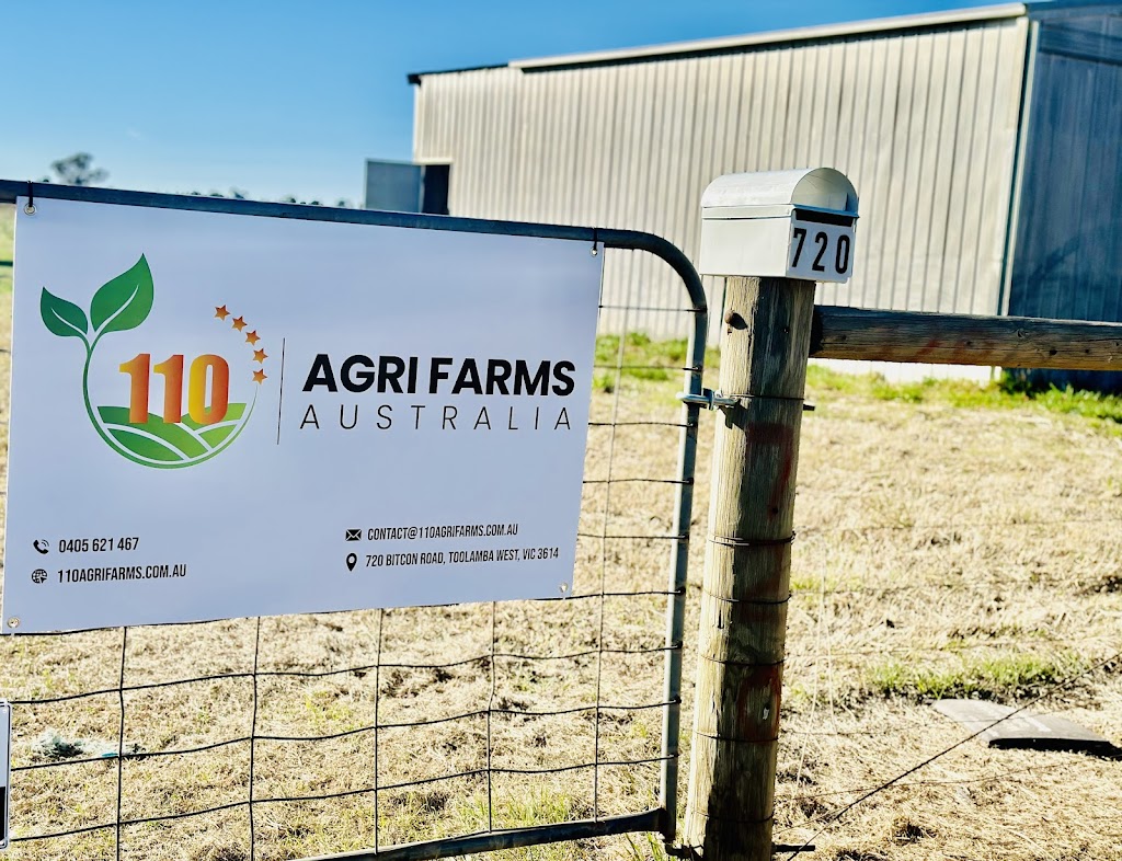 110 Agri-Farms Australia | 720 Bitcon Rd, Toolamba West VIC 3614, Australia | Phone: 0405 621 467 110 Agri-Farms Australia | 720 Bitcon Rd, Toolamba West VIC 3614, Australia | Phone: 0405 621 467
