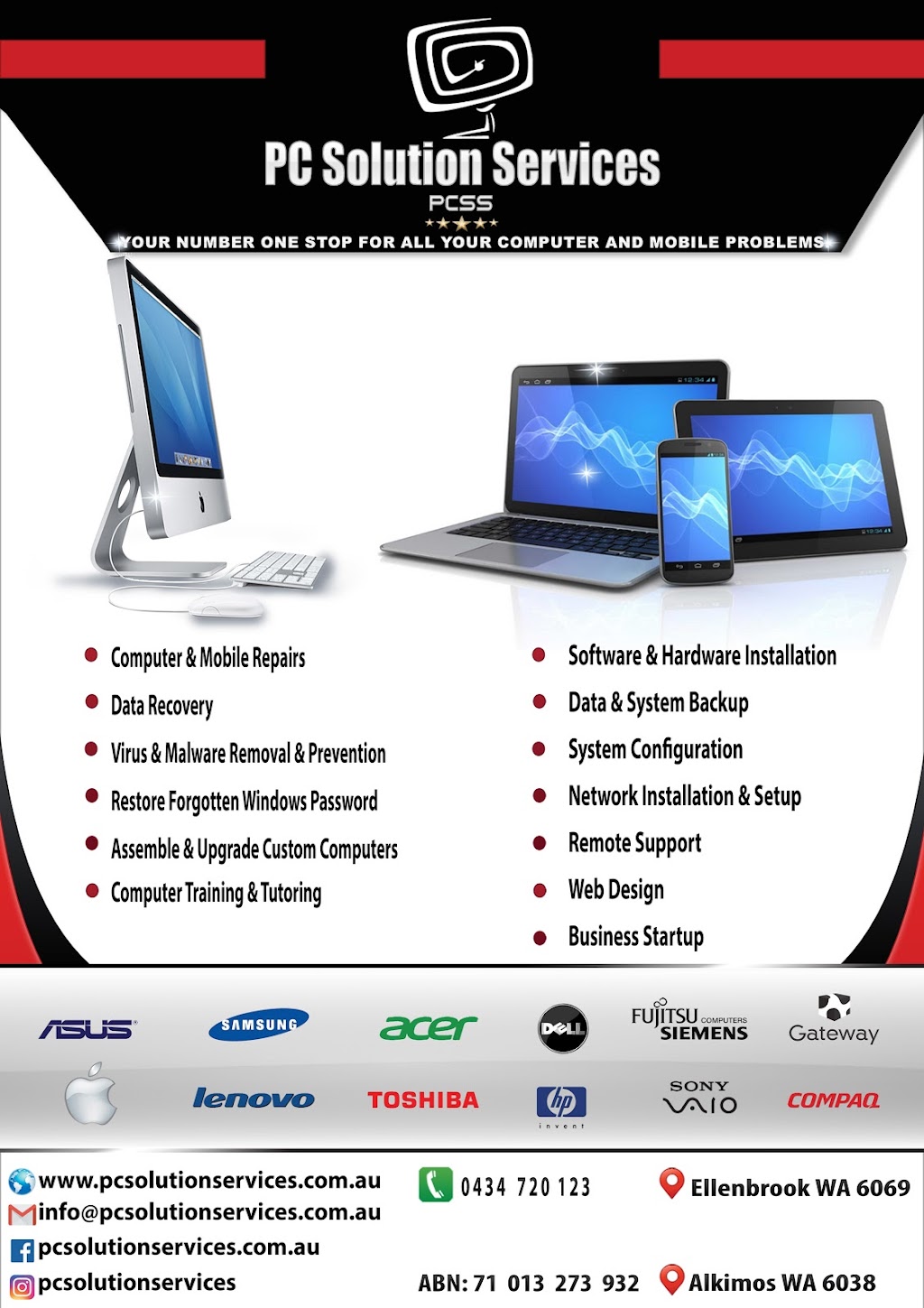 PC SOLUTION SERVICES | 94 Piazza Link, Alkimos WA 6038, Australia | Phone: 0434 720 123