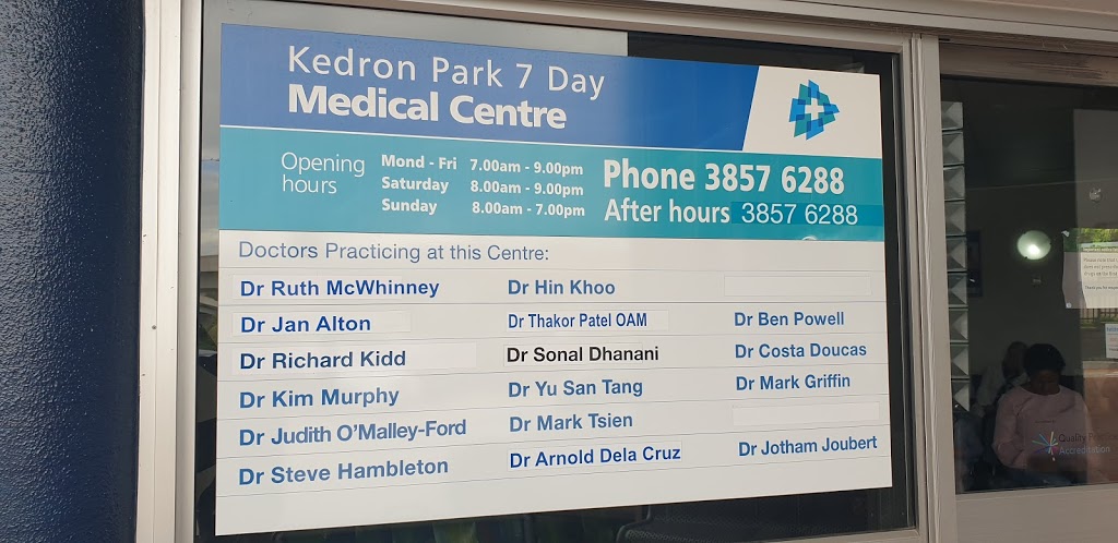 Kedron Park 7 Day Medical Centre | hospital | 136 Gympie Rd, Kedron QLD 4031, Australia | 0738576288 OR +61 7 3857 6288