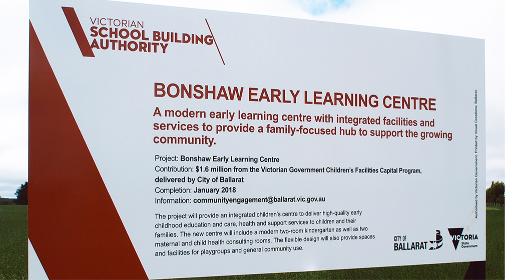 Bonshaw Early Learning Centre | school | 284 Morgan St, Bonshaw VIC 3352, Australia | 0353400091 OR +61 3 5340 0091