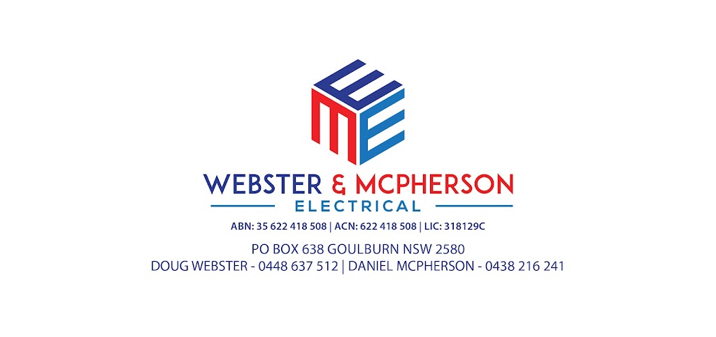 Webster & McPherson Electrical Pty Ltd | electrician | 7 Rifle Range Rd, Goulburn NSW 2580, Australia | 0448637512 OR +61 448 637 512